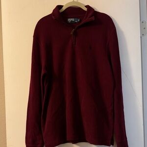 Polo by Ralph Lauren Burgundy Zip Up Sweater